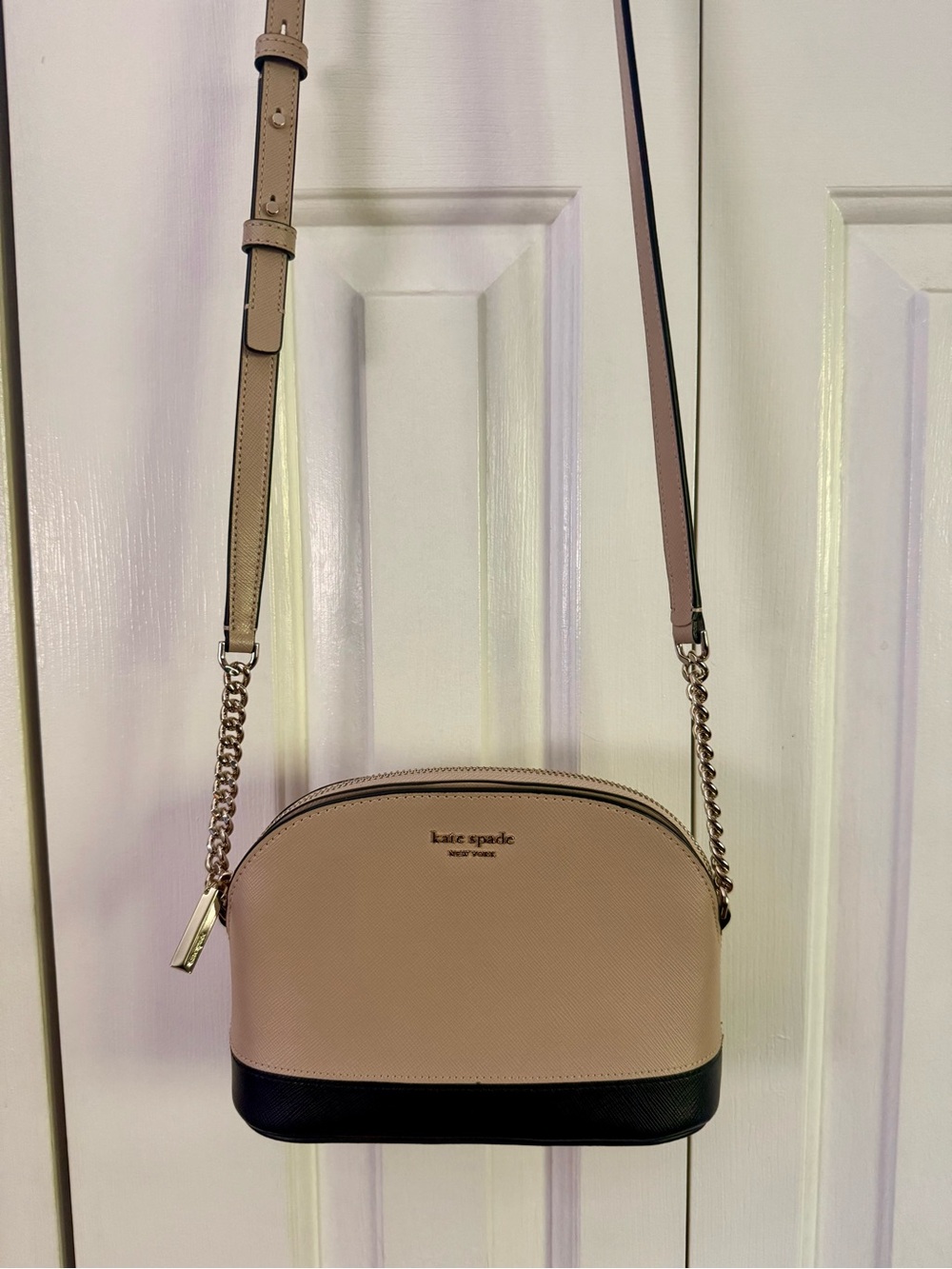 kate spade Two-Tone Beige and Black Crossbody Spencer Bag